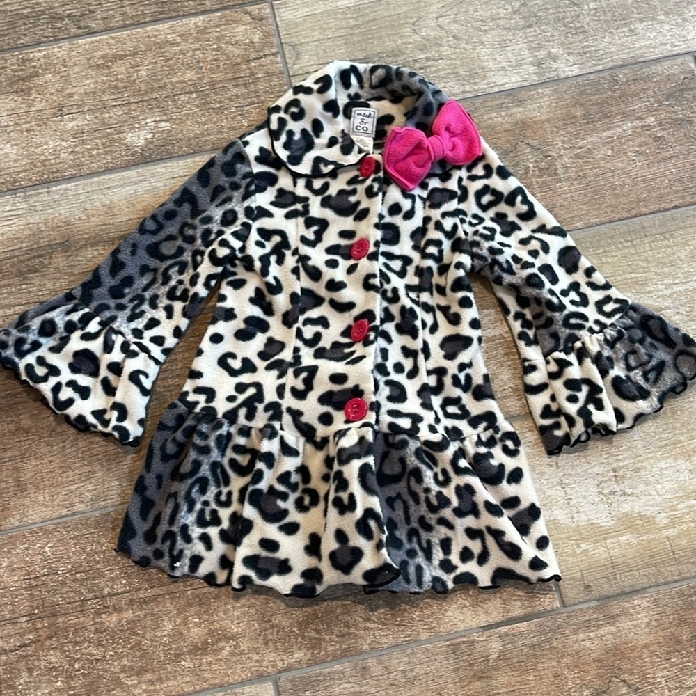 Mack & Co Toddler Girls Leopard Print Jacket Coat Size 3T (D2)
